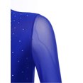 thumbnail image 6 of Linjinx Women Gymnastics Leotard Unitard Full Length One Piece Rhinestone Figure Ice Skating Jumpsuit Blue L, 6 of 7