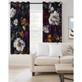 thumbnail image 2 of Pastoral Floral Kitchen Curtains Botanical Spring Meadow Blooms Cafe Short Curtains for Bathroom Blackout Window Curtain Grommet Small Window Treatment Tier Drapes for Bedroom Living Room 42"x45"x2, 2 of 9