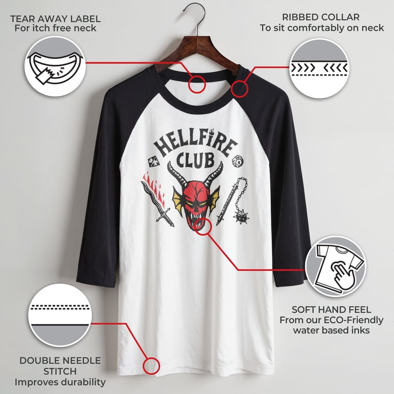 Netflix Men's Stranger Things Hellfire Club Costume Baseball