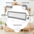 thumbnail image 4 of 71" Toddler Bed Rails, Swing Down Extra Long Bed Bumper Sleep Bedrail Safety Side Guard  Fits for 4.72" to 11.81" Thickness Mattresses, 4 of 9
