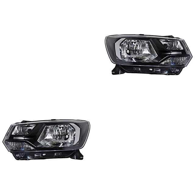 Par de Faros TYC Saveiro 2017 A 2020 Filo negro