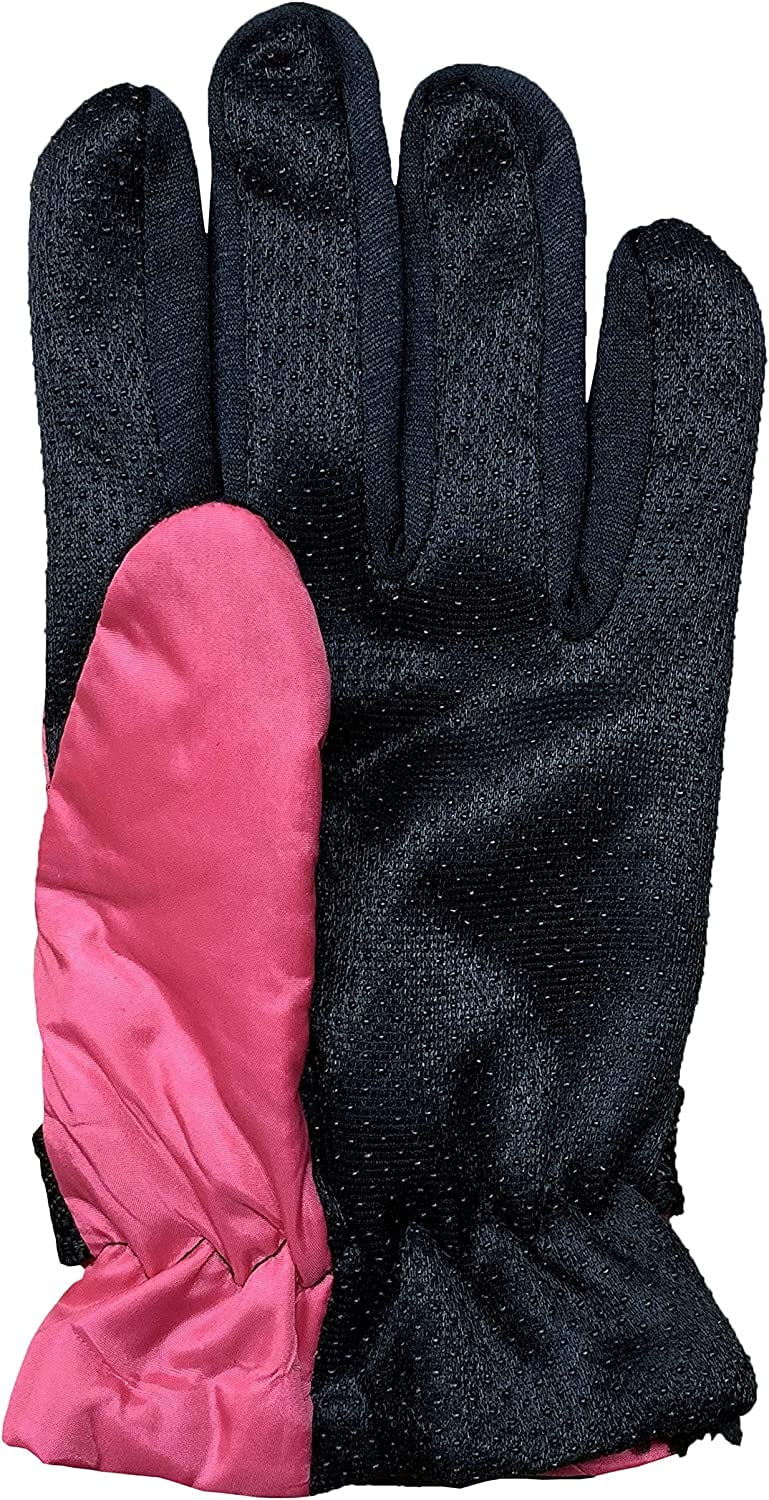 SOCKS'NBULK Winter Ski Gloves Fleece Lined Adjustable Strap Water Resistant For Men, Women, Kids