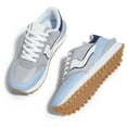 thumbnail image 3 of LUCKY STEP Stylish Retro Platform Sneakers Casual Walking Running Shoes,Blue/Grey,Womens, 3 of 6