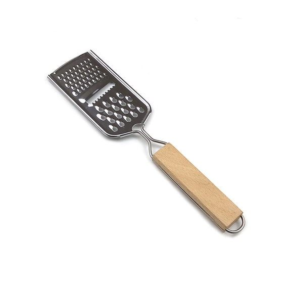 Stainless Steel Grater, Cheese Garlic Ginger Nutmeg Zester Kitchen Handheld Flat Slicer Mincing Tool Ergonomic Handle Sharp Metal Blade Vegetable Shredding Device