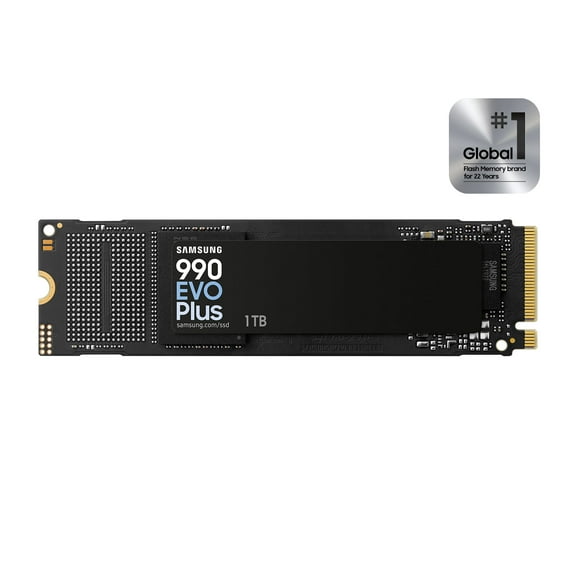 Samsung 990 EVO PLUS SSD 1TB, PCIe Gen 4x4 | 5x2 M.2 2280, Speeds Up-to 7,250 MB/s (MZ-V9S1T0B/AM)