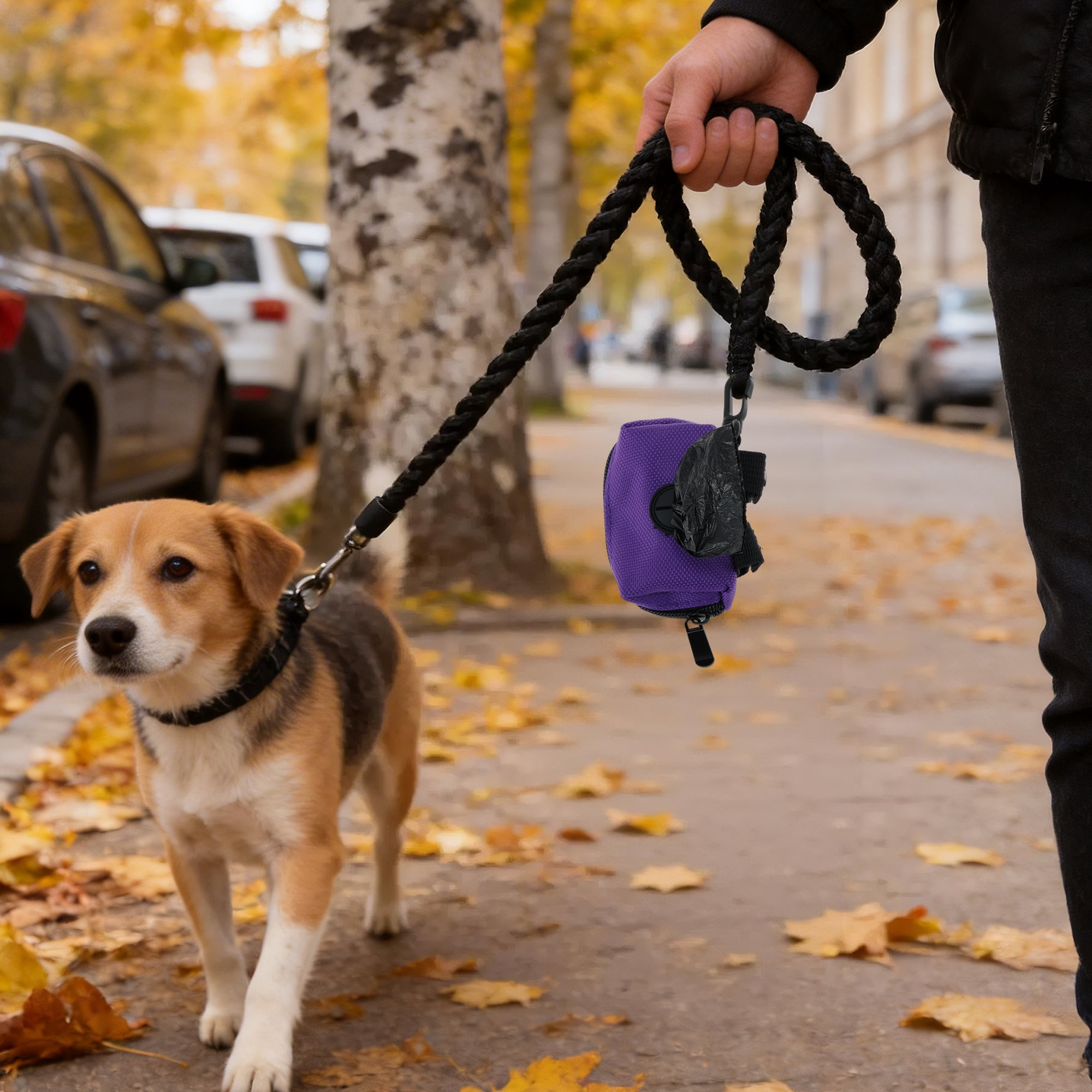 Unique Bargains Convenient Poop Bag Dispenser Easy Waste Cleanup Purple