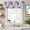Purple, variant on Boho Spring Floral Farmhouse Short Window Curtain Valances, Vintage Flowers Patchwork Plaid Pink Rod Pocket Kitchen Valances for Living Room Bedroom Bathroom Cafe 54" x 18"