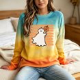 thumbnail image 3 of qafoshin Halloween Sweatshirts for Women Oversized Crew Neck Long Sleeve Printed Shirts Cute Pullover Plus Size Tops, 3 of 5