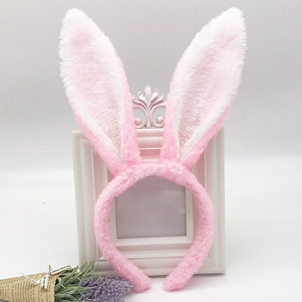 Diadema Con Orejas De Conejo De Felpa – Accesorio Suave Y Antideslizante, Ideal Para Halloween, Pascua, Cosplay Y Fiestas