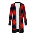 thumbnail image 2 of Qiylii Women Christmas Long-Sleeved Cardigan Cartoon Holiday Coat Clothing, 2 of 4