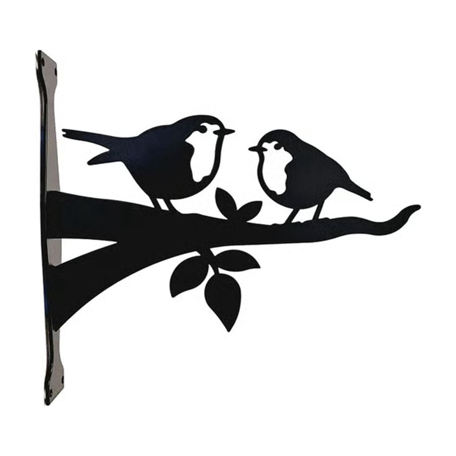 Metal Bird Feeder Hanger with Robin Silhouette, Wall Mounted Suet Feeder Holder for Outdoor Garden Yard