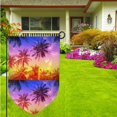 thumbnail image 3 of Wukai Palm Trees at Sunset Print Garden Flag 12.5x18 Inch Double Sided Sun-resistant Rain-resistant, Wrinkle-resistant Colorfast(Only Flag), 3 of 7