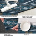 thumbnail image 3 of Blue Geometric Striped Pattern Kitchen Rug Mat,Kitchen Runner Rugs Non Skid Washable,Decorative Kitchen Floor Mats for Kitchen,Sink,Laundry,17"X47", 3 of 5