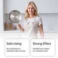 thumbnail image 3 of Steeli Sponge for Stainless Steel, Removes Burnt-On Stains, Suitable for Stainless Steel Surfaces, Leaves No Scratches, Durable Kitchen Sponge – For Pots, Pans & Cookware (6PCS), 3 of 11