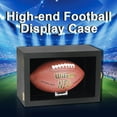 thumbnail image 5 of Football Case Display Case Wall Mount Full Size Wooden Football Box Memorabilia w/98% UV Acrylic Door Holder Transparent Signed Protective Shelf (1 Ball Black), 5 of 6