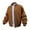 Coffee, variant on Men's Casual Solid-color American Stand-up Collar Flight Jacket, Unisex Loose Work Jacket Jacket Beige 3XL