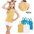thumbnail image 2 of zbxnLI Toddler Girls Tank Tops 4 Pack Sleeveless Ribbed Basic Undershirts Dance Tank Shirts for Little Girls, 2 of 6