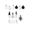 thumbnail image 4 of 32x bolas de Navidad, adornos, bolas de Navidad, adornos para árboles de Navidad para Blanco negro, 4 of 8