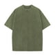 thumbnail image 1 of Ceisia Men's Vintage Washed Solid Crew Neck Short Sleeve T-Shirt Casual Retro Top Army Green XXL Gifts, 1 of 7