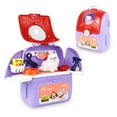 thumbnail image 2 of Niños Simulación Educativa Workbench Herramientas Juguete Mochila 2 en 1 Bebé Educación Earlada Preescolar Juguetes Plegables Plástico Bebé Regalos Animal Maquillaje Púrpura Jumpingount FN001325-03, 2 of 6