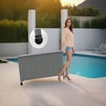 thumbnail image 6 of 150 Gallon Waterproof Large Rattan Deck Box, Outdoor Patio Storage Box for Backyard Furniture Cushions Garden Tools, 6 of 7