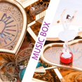 thumbnail image 4 of Caja de joyería musical de bailarina, caja de almacenamiento de joyería en forma de corazón giratoria para niña de baile, caja de música de regalo (blanco), 4 of 5