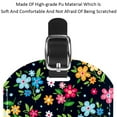 thumbnail image 4 of Square 2Pack PU Leather Ditsy Floral Print Cruise Luggage Tag with Privacy Cover and Name ID Tag for Travel Handbags Backpacks Luggage Tags, 4 of 6