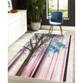 thumbnail image 4 of Autumn Decorative Rug, Picture of a Lonely Tree Leaves on an Abstract Woodland Background Print, Quality Carpet for Bedroom Dorm and Living Room, 6 Sizes, Pale Pink, by Ambesonne, 4 of 4