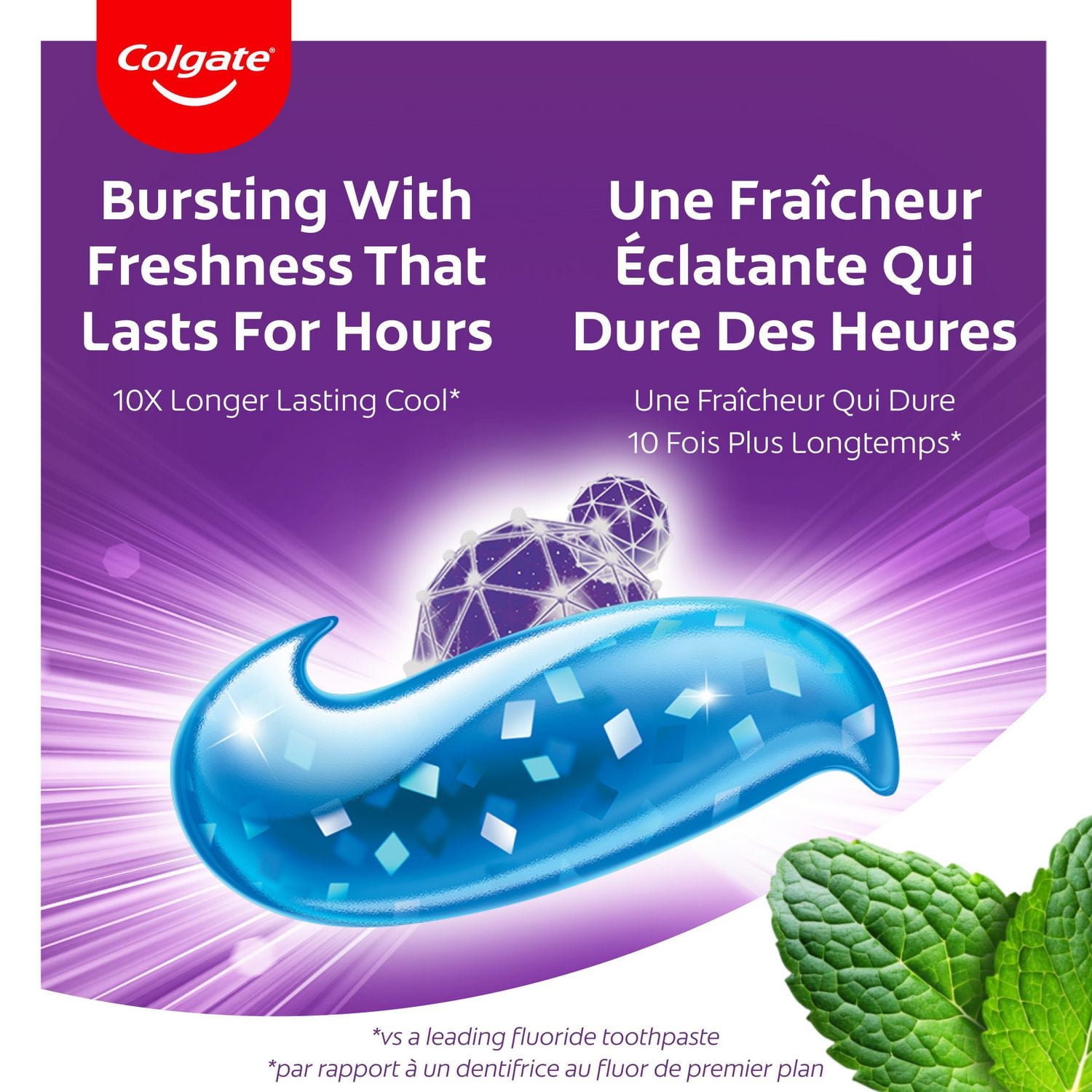 Dentifrice Colgate MaxFrais Knockout avec mini-pellicules fraîches, Menthe électrique 150 ml