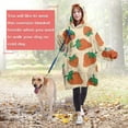 thumbnail image 4 of Orange Strawberry Plants Fruit Wearable Oversized Blanket,Wearable Blanket Hoodie for Adults,Cozy Hooded Blankets with Super Pockets,Super Warm Fuzzy Pullover for Women & Men, 4 of 6