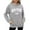 Grey, variant on XINXIAOO Hoodies Sweatshirt for Women Long Sleeve Hoodie Womens Pullover Sweatshirt Oversized Hoodies for Women Khaki Hoodie Womens Fall Fashion Trending Clothes