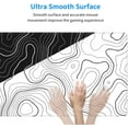 thumbnail image 5 of Black and White Topographic Contour Mouse Pad 31.5x11.8 XL Minimalist Cool Design Extended Mousepad Large Keyboard Mouse Mat Desk Pad with Non-Slip Rubber Base Stitched Edges for Home Office Game, 5 of 6