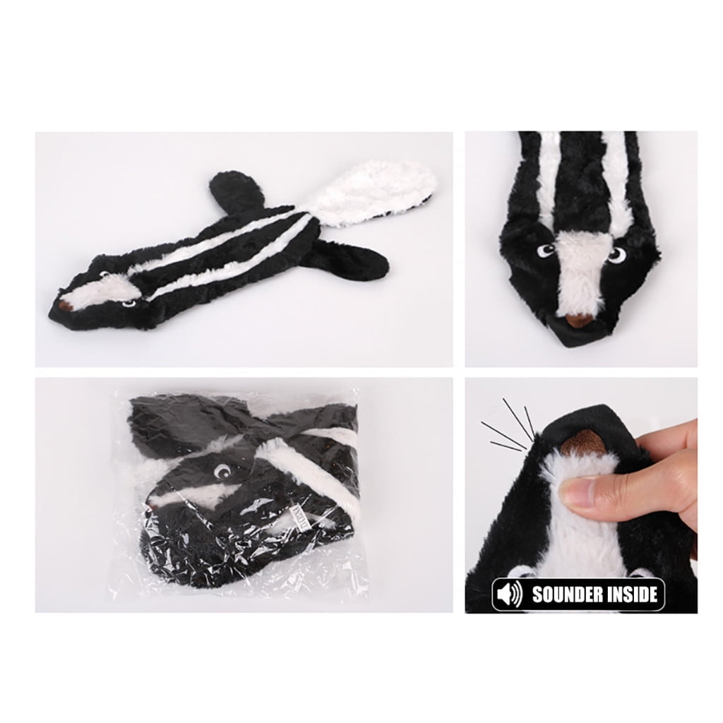 5 Pack Durable Squeaky Animal Chew Toys for Dogs Interactive Stuffing Free Pet