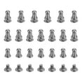 thumbnail image 1 of Uxcell Remaches de Cabeza Esférica de 4mm con Tornillo en la Parte Posterior [20Pcs] - Remache de Botón Redondo de Metal para Bolsa, Cinturón y Bolso de Mano - Plata Oscura, 1 of 6