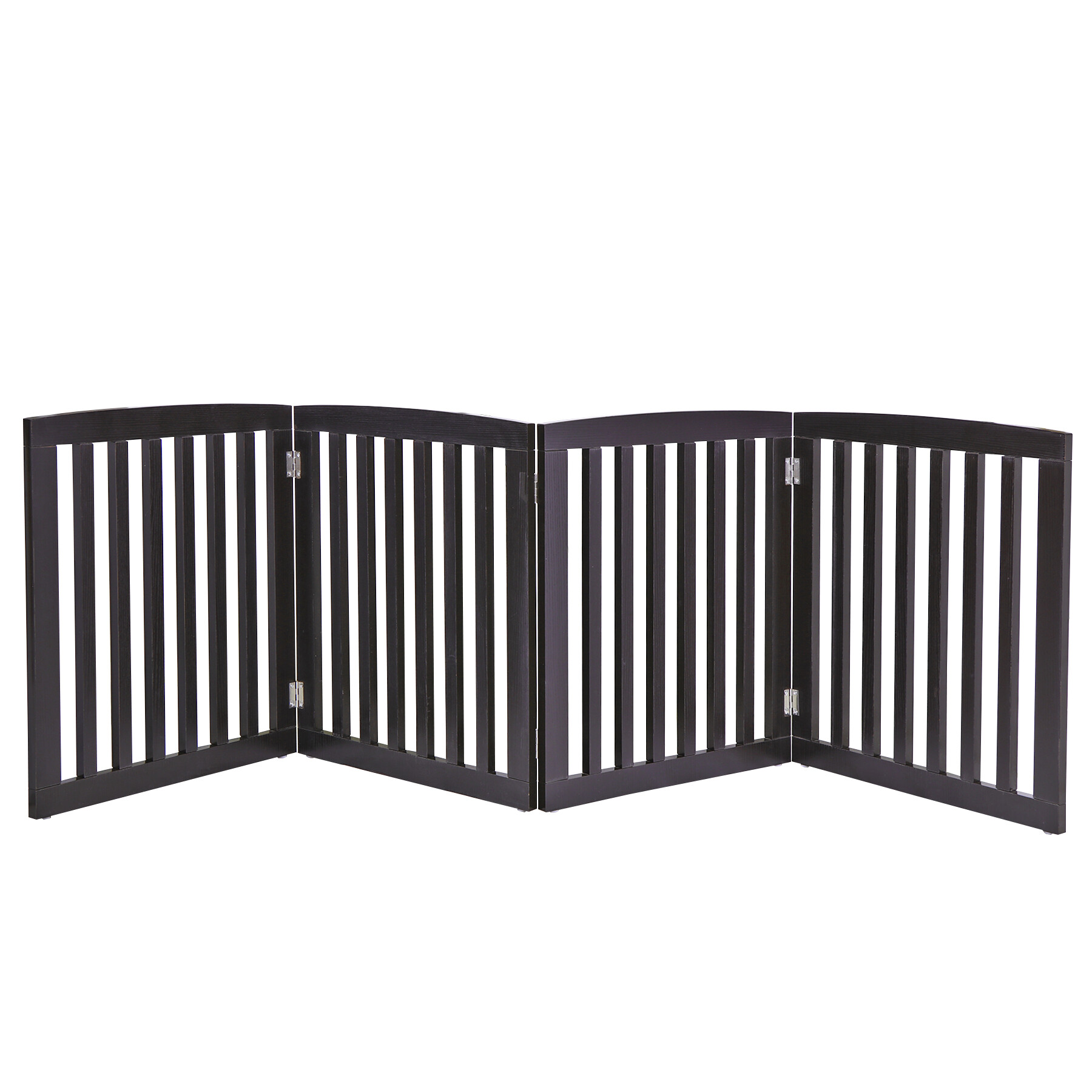 HomGarden 24" Folding Pet Gate with 4 Panels, Brown photo 5