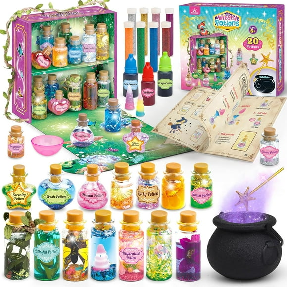 czcpp-Fairy Magic Craft Kit for Kids with 20PCS Potion Bottles - Fairy Magical Potions Making Craft Kit - Gift for Christmas, Birthday, Creative Art Craft Kit for Girls Boys 6 7 8 9 10 Year Old