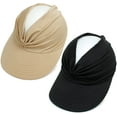 thumbnail image 6 of 2 Packs Womens Sun Visor Hat Wide Brim Summer UPF 50+ UV Protection Beach Sport Cap, 6 of 6