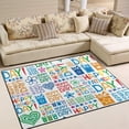 thumbnail image 2 of SKYSONIC Area Rug Pad Happy Father Day On White Nursery Rugs Floor Mat for Kids Playing Room Living Room Bedroom, 80 x 58 inch, 2 of 6