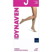Sigvaris 982 Dynaven Sheer Closed Toe Knee Highs - 20-30 mmHg Beige SS
