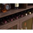 thumbnail image 2 of Home Source Wine Storage Cabinet Walnut, 2 of 5