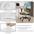 thumbnail image 4 of ZUXONGSY Sunflower Horse Office Chair Cover 2 Pieces Polyester Rolling Chair Cover Skin Friendly High Back Computer Chair Cover Suitable for Most Decorating Styles Decorating Old Chairs, 4 of 7