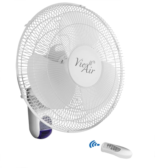 Vie Air 16" Pedestal Wall Fan, White