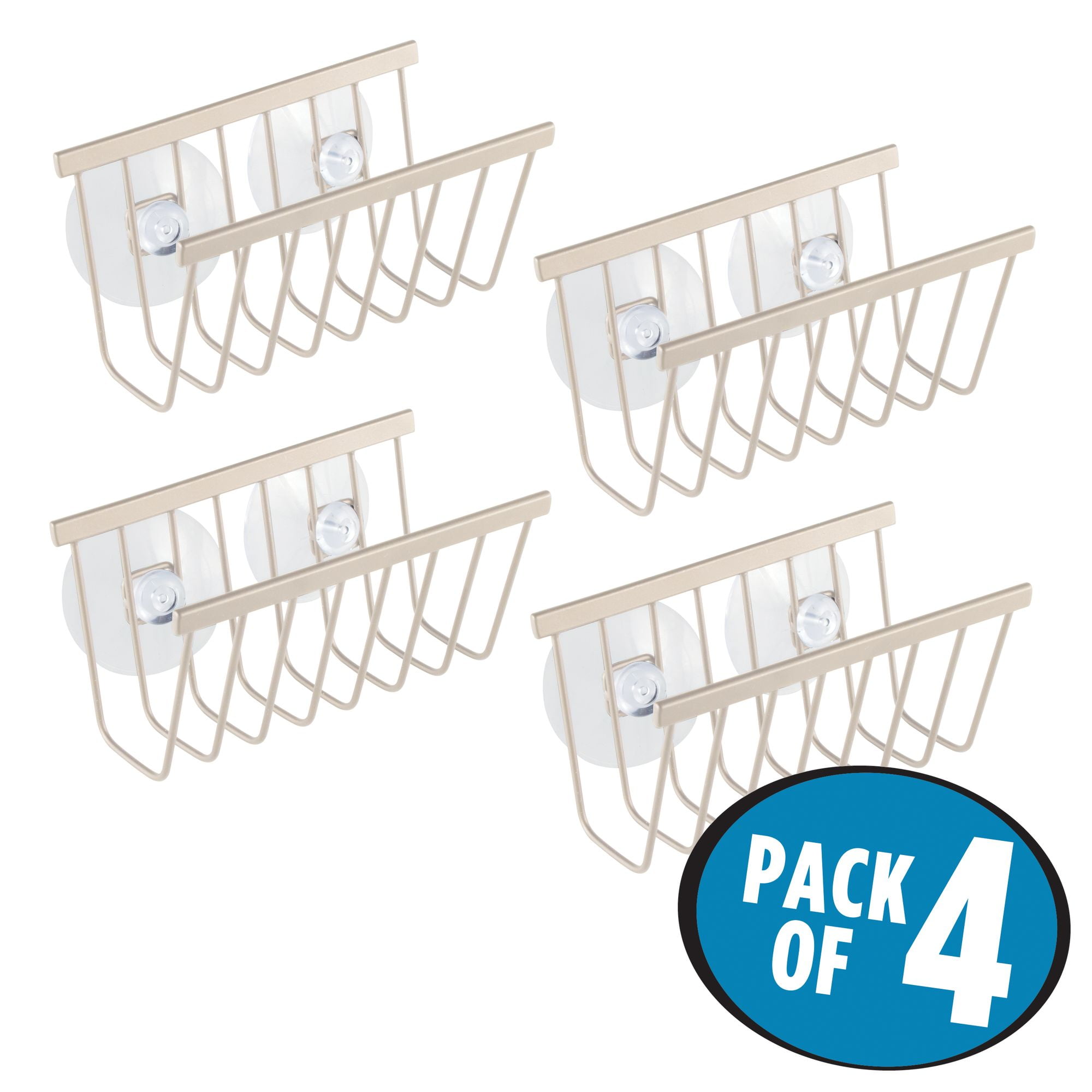 Interdesign Gia Kitchen Sink Suction Sponge Holder Pack Of 4