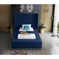 thumbnail image 6 of Meridian Furniture Kiki Solid Wood and Velvet Twin Bed in Navy, 6 of 9