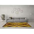 thumbnail image 3 of Ahgly Company Machine Washable Indoor Rectangle Abstract Yellow Modern Area Rugs, 6' x 9', 3 of 4