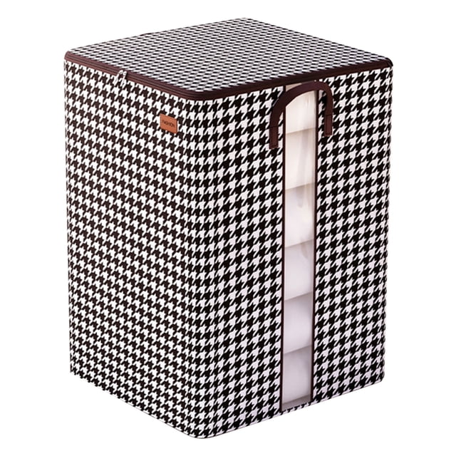 Blanket Storage Bags with Zipper Visual Clothes Storage Bag Wardrobe Sorting Storage Box Portable Storage Bag Winter Quilt Storage Box Bedding Storage Bags with Zipper