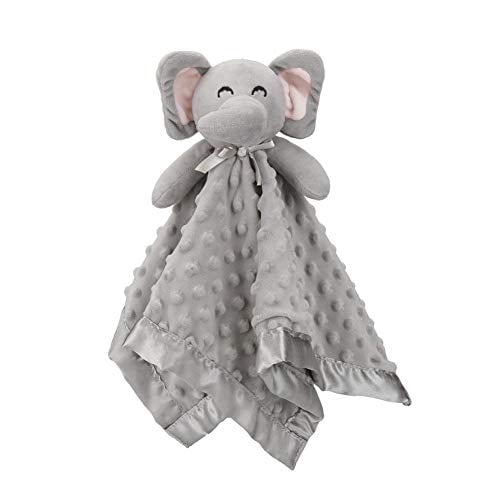 Pink, 15” Pro Goleem Bunny Baby Lovey Stuffed Animal Plush Lovie/Security Blanket for Girls Minky Dot Fabric Blankie Gift for Newborn/Infant 