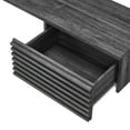 thumbnail image 6 of Modway Render Wall Mount Corner Modern Wood Office Desk in Charcoal, 6 of 9