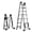 Silver-Style2, variant on A-Frame Style Collapsible Extension Ladder – 153" Telescoping Ladder for Home Maintenance with Triangle Stability and Anti-Slip Feet for Roof Work