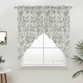 thumbnail image 2 of Swag Valance Curtains for Windows, Farmhouse Flower Light Filtering Kitchen Curtains with Rod Pocket, Botanical Vintage Fruit Green Leaf Window Treatment Valances for Living Room, 36x45 - 2 PCS, 2 of 9